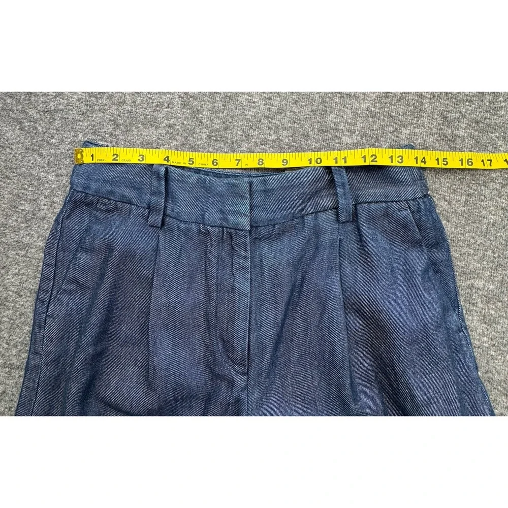 Talbots Womens Weston Dress Pants Sz 2‎ Blue Wide Leg Pleated High Rise NEW - Picture 3 of 16